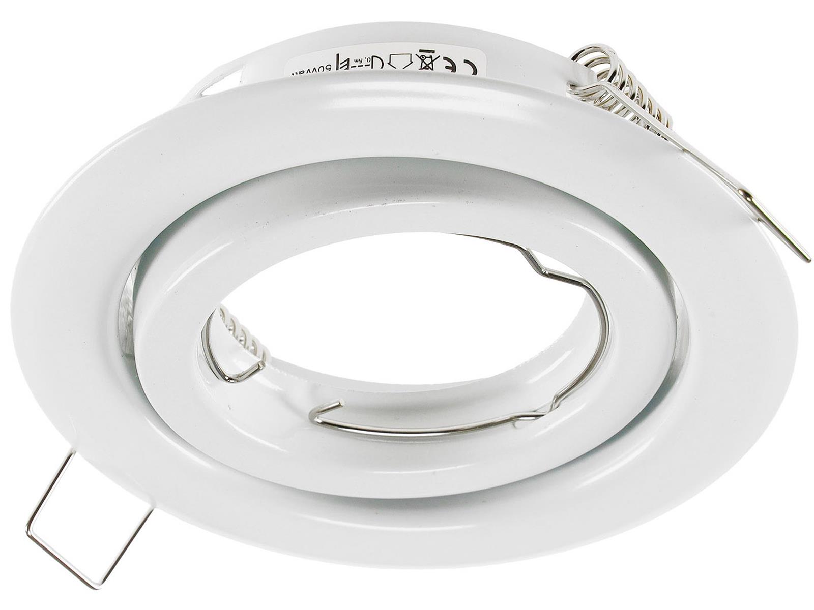 Decken-Einbaustrahler "SR90" weißschwenkbar, Ø98mm, für 50mm Lampen