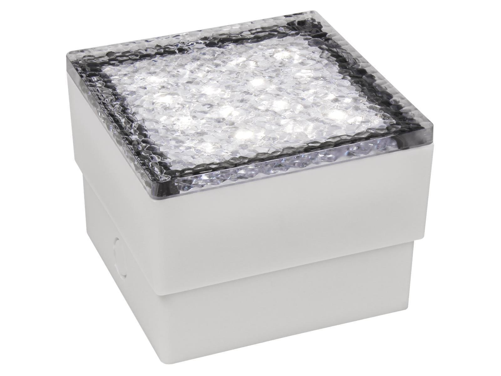 LED-Bodenleuchte McShine ''Pflasterstein'' 10x10x7cm, 80lm, IP65, warmweiß, 230V, 1.5W