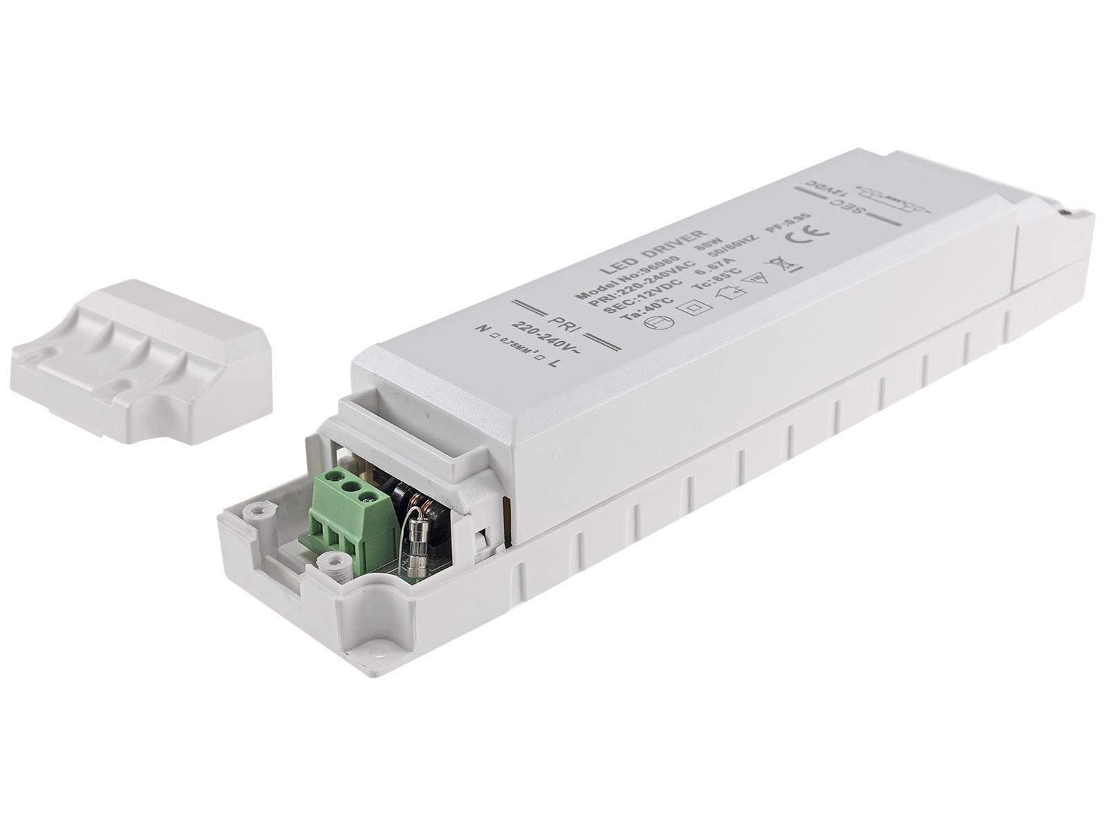 LED-Trafo "CTE-80-V2" 1-80WEin 220-240V, Aus 12V= Konstantspannung