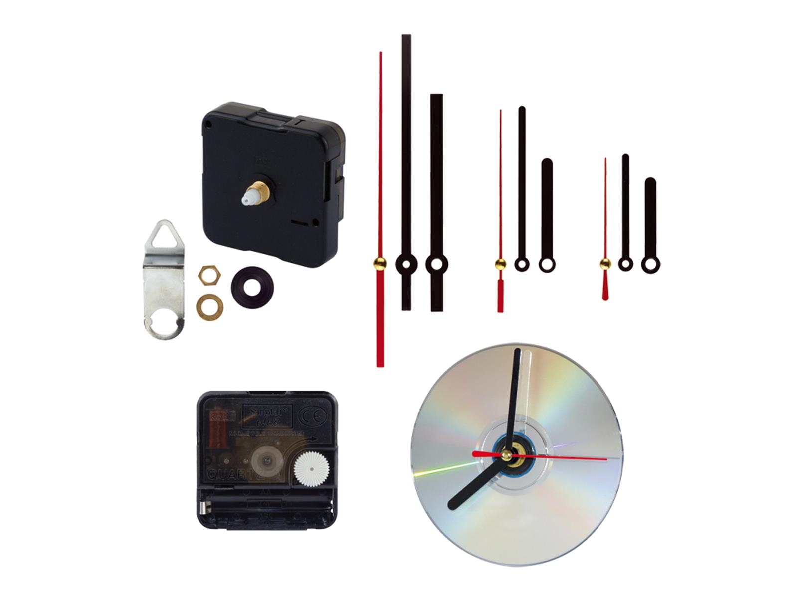 Quarz-Uhrwerk mit 3 Zeigersätzen Version Schleichsekunde BLANKO