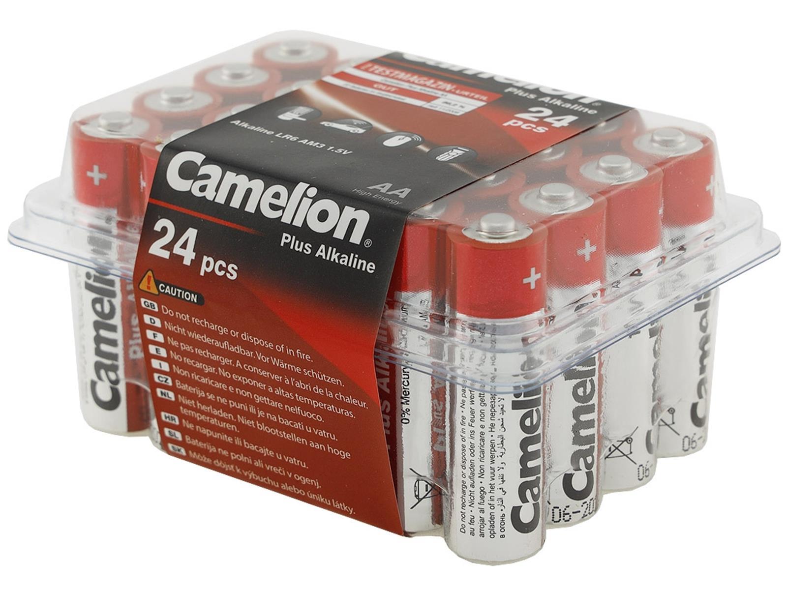 Mignon-Batterien CAMELION Alkaline PlusTyp AA/LR6, 1,5V, 24er Haushaltsbox