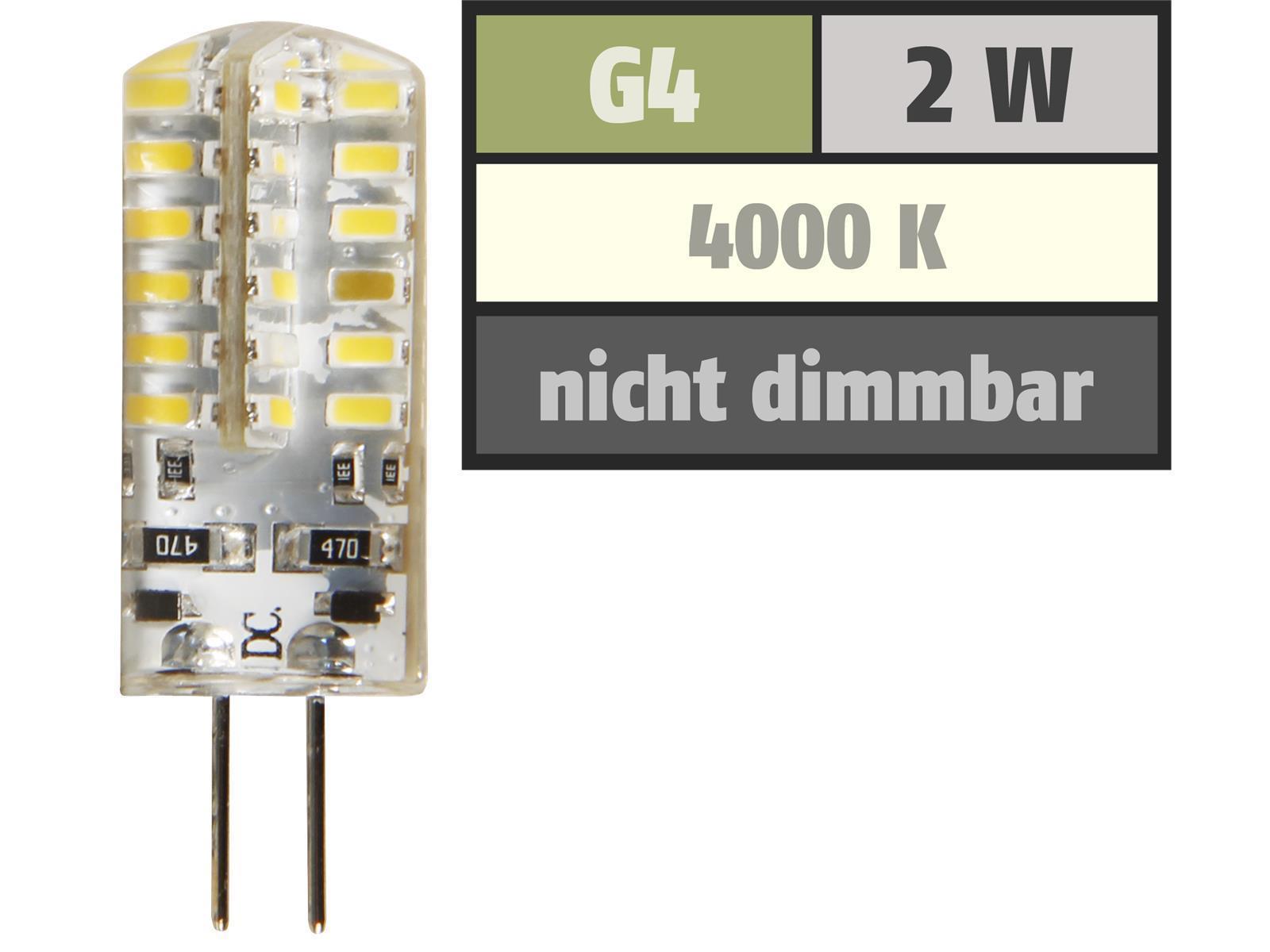 LED-Stiftsockellampe McShine ''Silicia'', G4, 2W, 160 lm, weiß