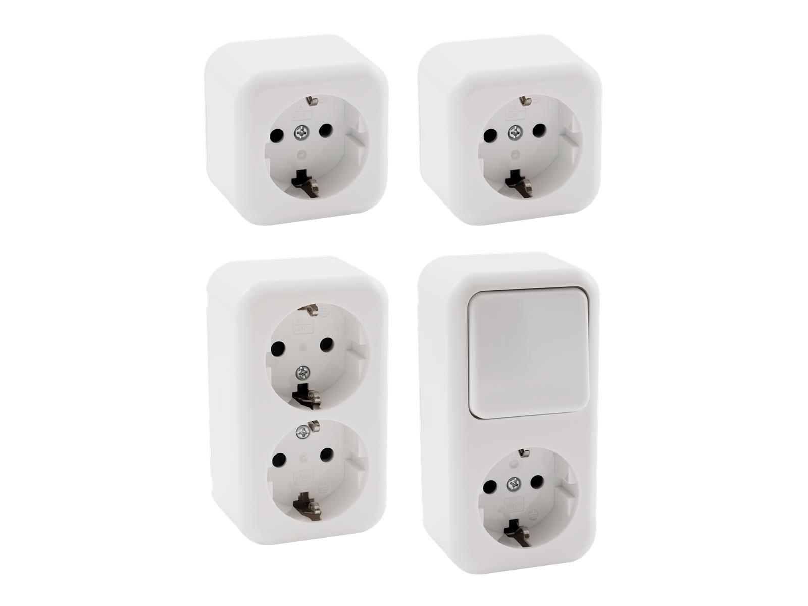 Aufputz-Set McPower ''Finery Garage'', 4-teilig, weiß