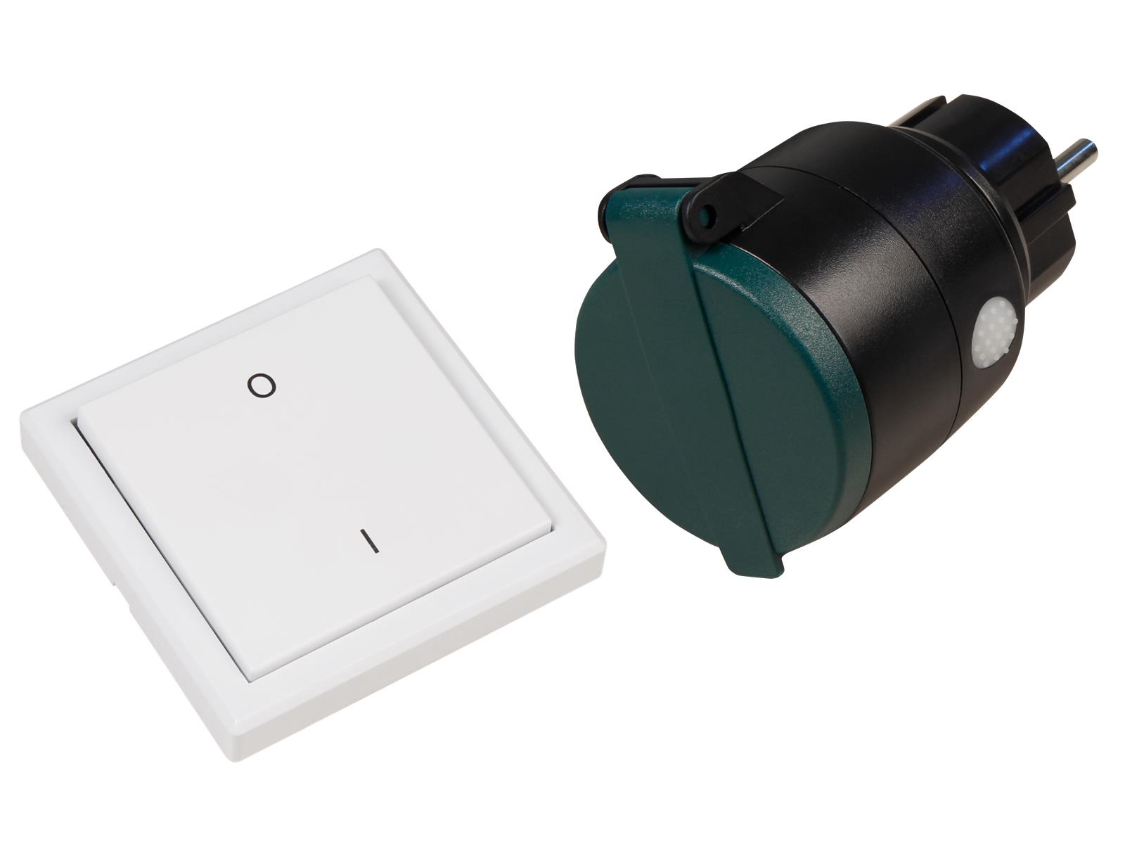 Funk-Schalter Set McPower ''Comfort'' Outdoor-Steckdose + Schalter, max. 3000W