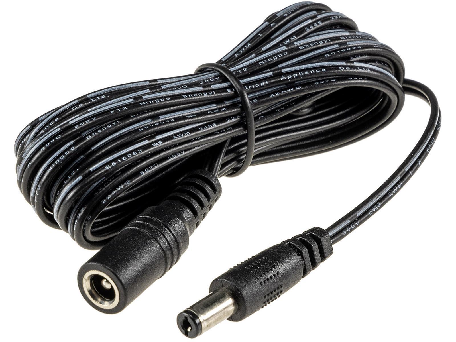 Verlängerungskabel für Netzteile 3m5,5mm / 2,1mm, Stecker / Buchse