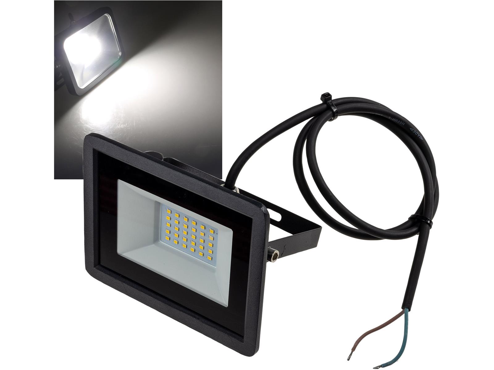 LED-Fluter SlimLine 30W, 12-24V=IP65, 2500 Lumen, 4000K, neutralweiß