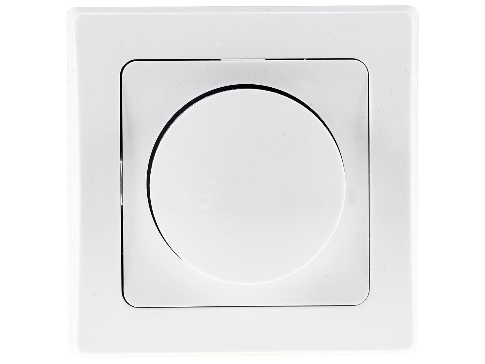 DELPHI Dimmer für elektronische Trafos 250V 300W, inkl. Rahmen, UP, weiß