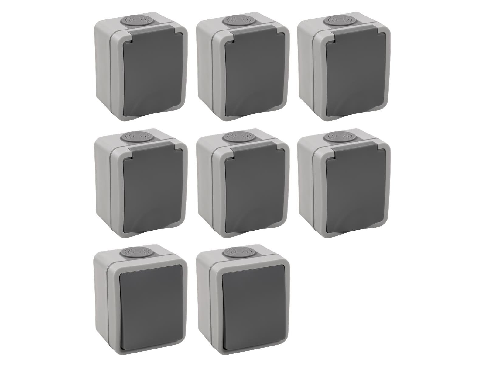 Feuchtraum Set McPower ''Fix Flur'', 4-teilig, IP54, Steckanschluss