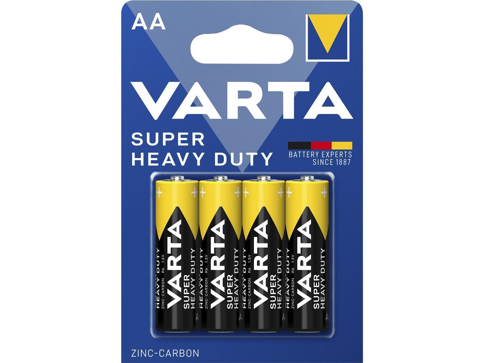 Mignon-Batterie VARTA ''Superlife'' Zink-Chlorid, Typ AA, 1,5V, 4er-Blister