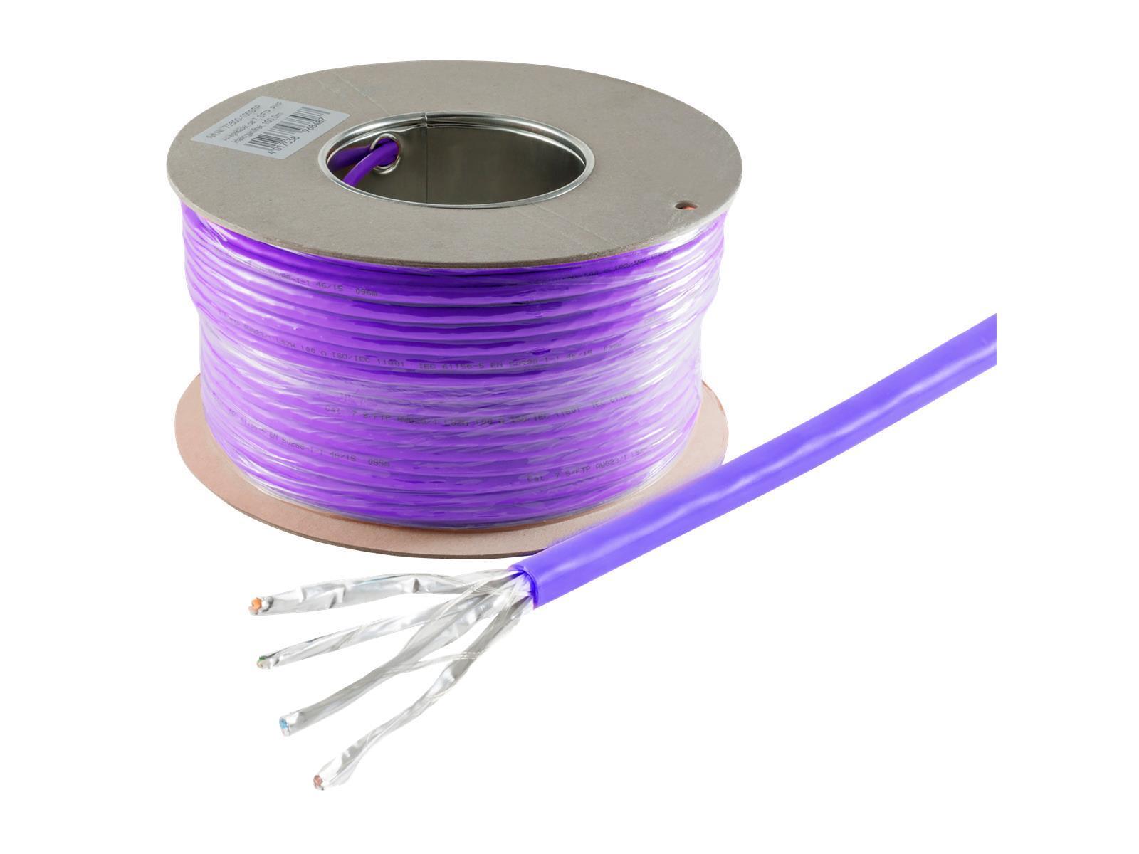 Verlegekabel, cat 7A, S/FTP, PIMF, 1000 MHz, 100m