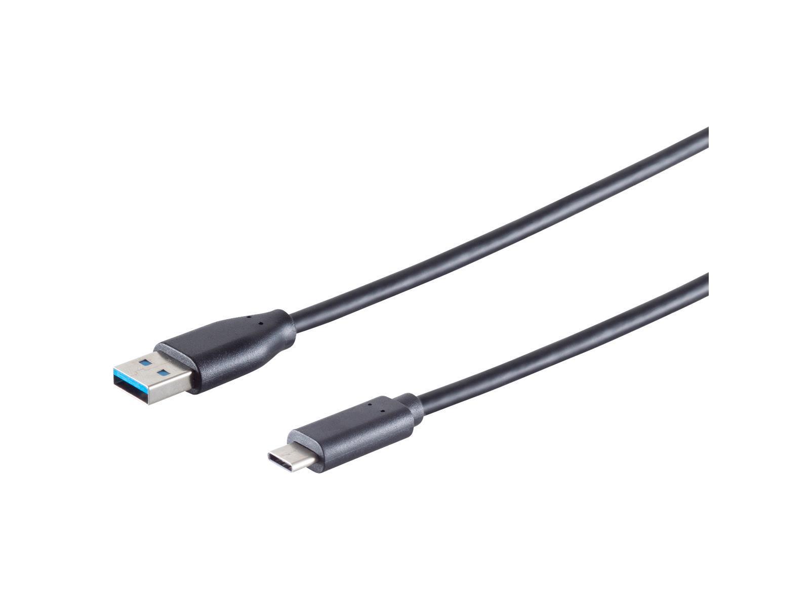 USB Kabel, 3.1 C-Stecker - 3.0 A-Stecker, 0,5m