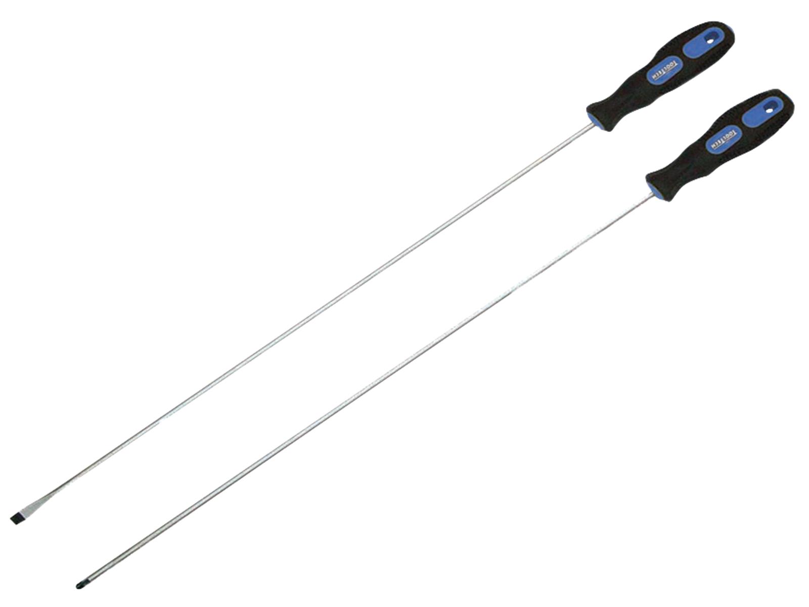 Schraubendreher-Satz, 2 teilig, extra lang, Chrom-Vanadium