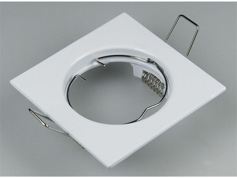 Decken-Einbaustrahler "SE75" weiß starr, 75x75mm, für 50mm Lampen, ALU