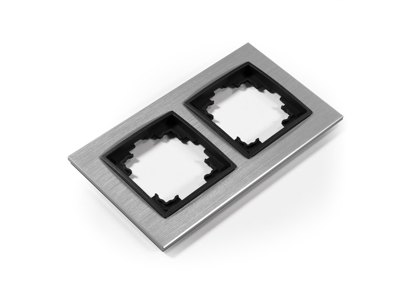 Rahmen McPower ''Flair'', 2-fach, silbernes Aluminium