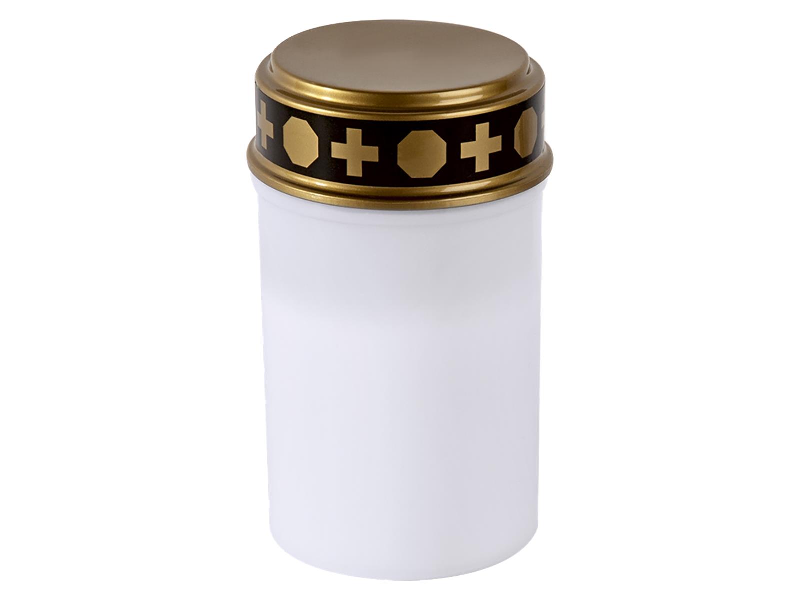 LED Grablicht, ØxH 7x12,5cm, Flackereffekt, batteriebetrieben, weiß