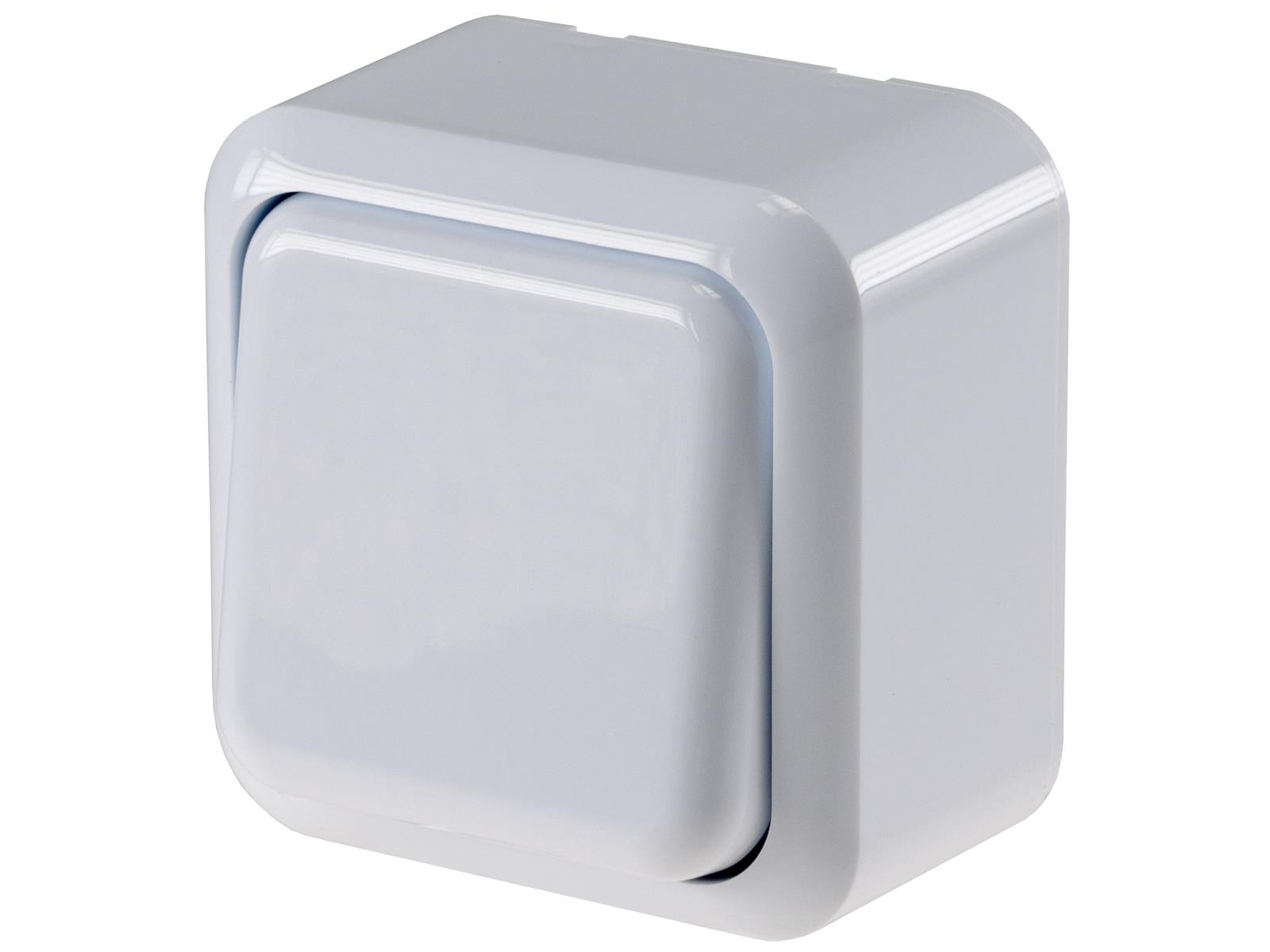 FASKO Wechsel-Schalter, AP, Weiß 250V~/ 10A, Aufputz, Schraubanschluss