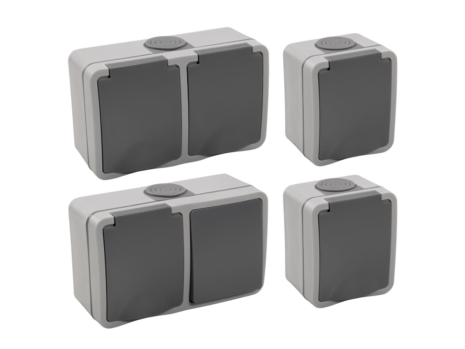 Feuchtraum Set McPower ''Fix Waschraum'', 4-teilig, IP54, Steckanschluss