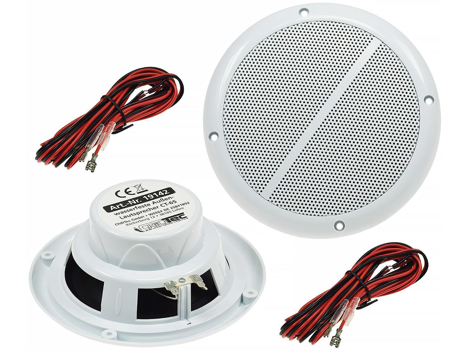 wasserfeste Außen-Lautsprecher "CT-65"8 Ohm, 6,5", 100W, 80Hz-20KHz, PAAR