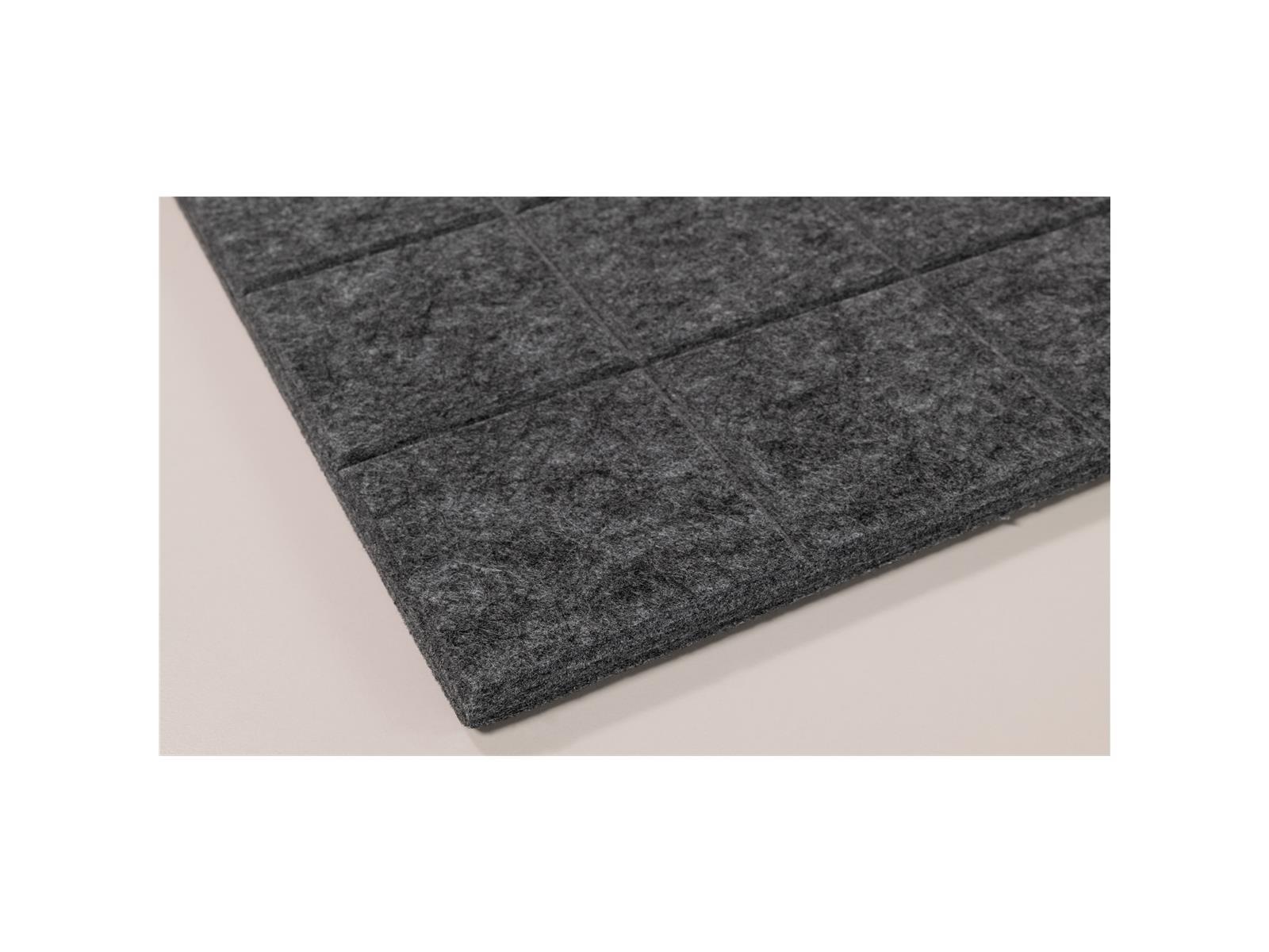 Trennwand-Set imstande, 1x Akustik-Trennwand 120x40cm grau, 1x Clip, schwarz,2er-Pack