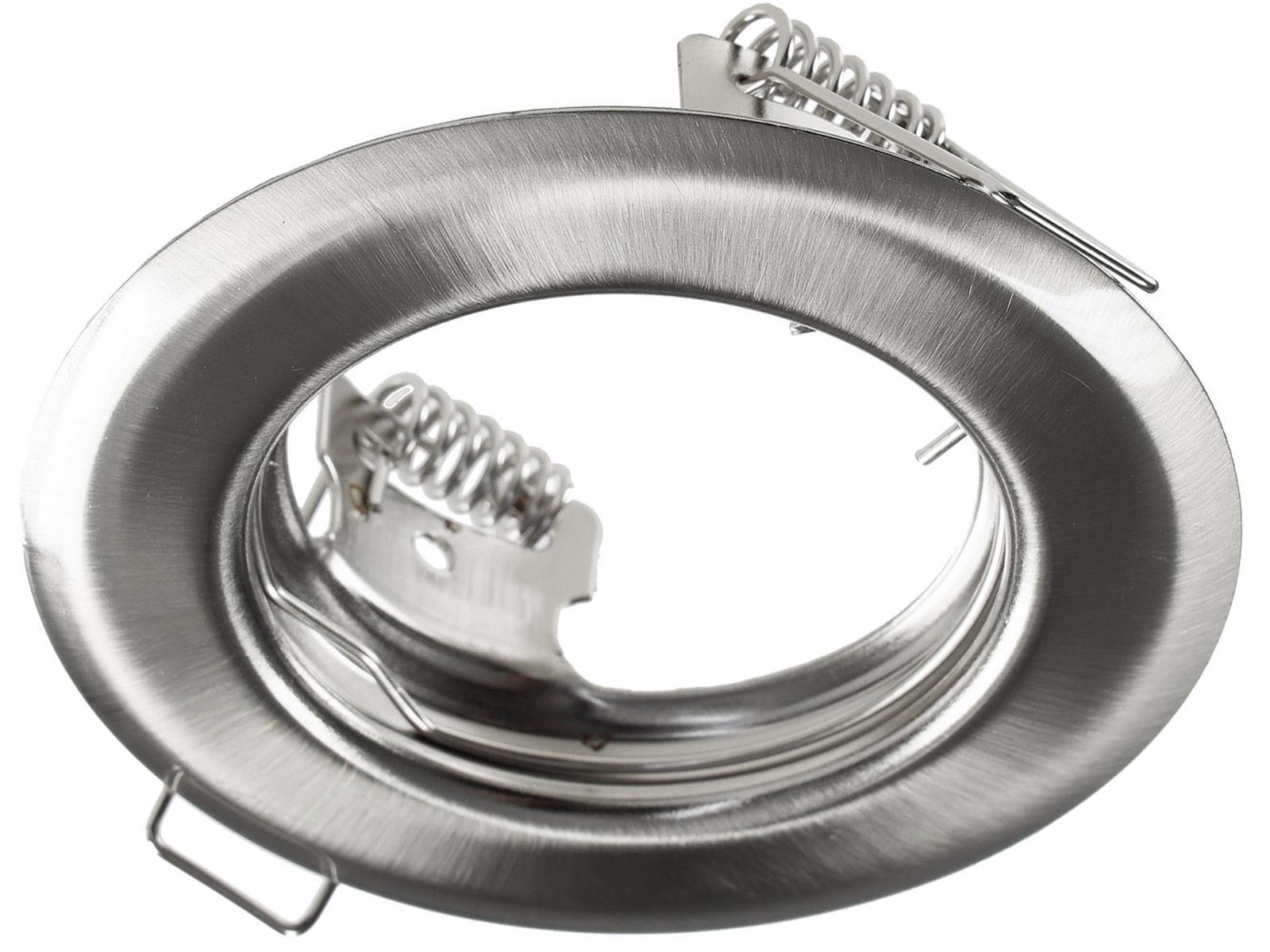 Decken-Einbaustrahler "SR80" chrom-mattstarr, Ø80mm, für 50mm Lampen