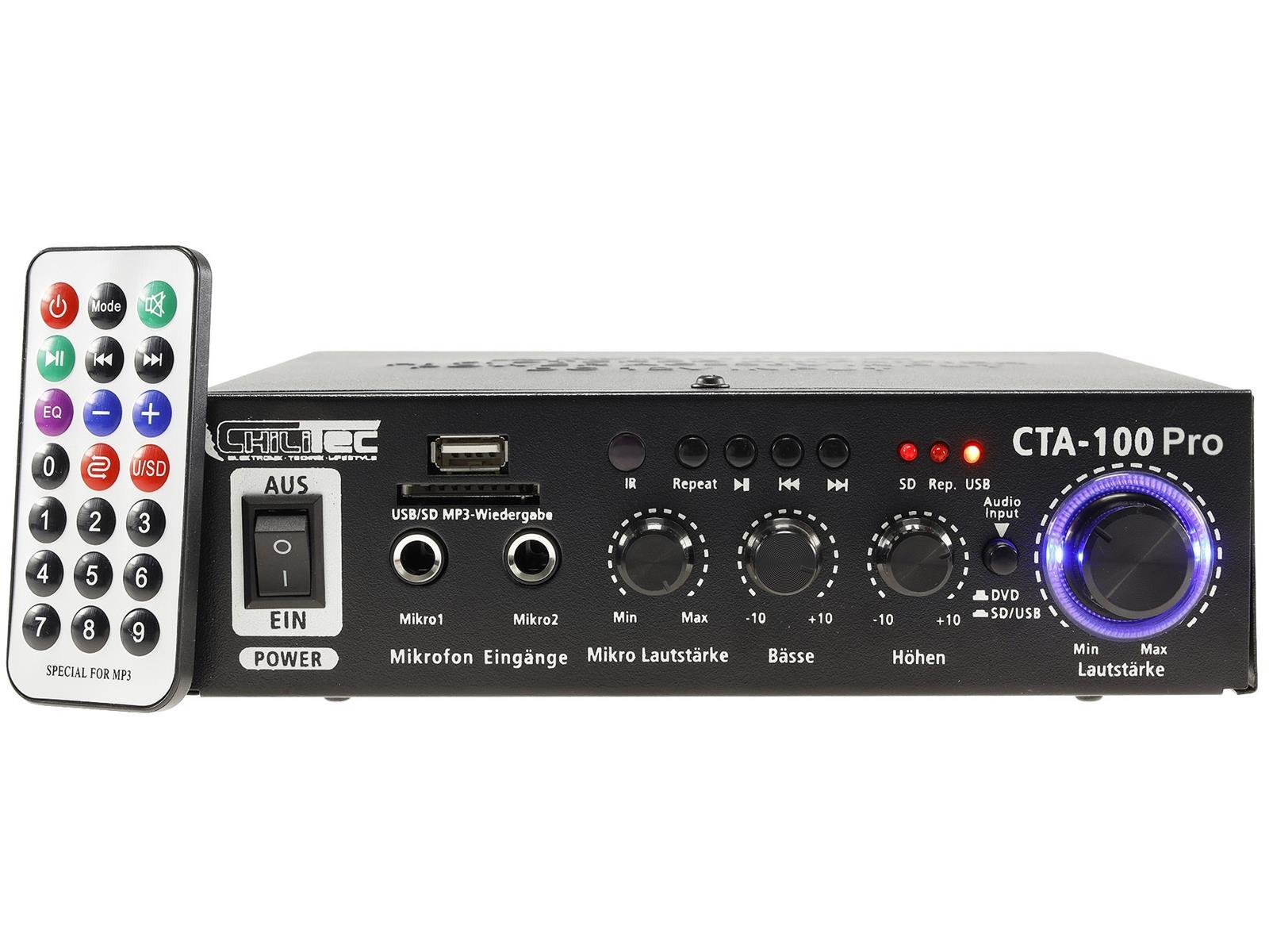 HiFi-Verstärker "CTA-100 Pro" 100W1x Line IN, USB/SD, FB, Bluetooth