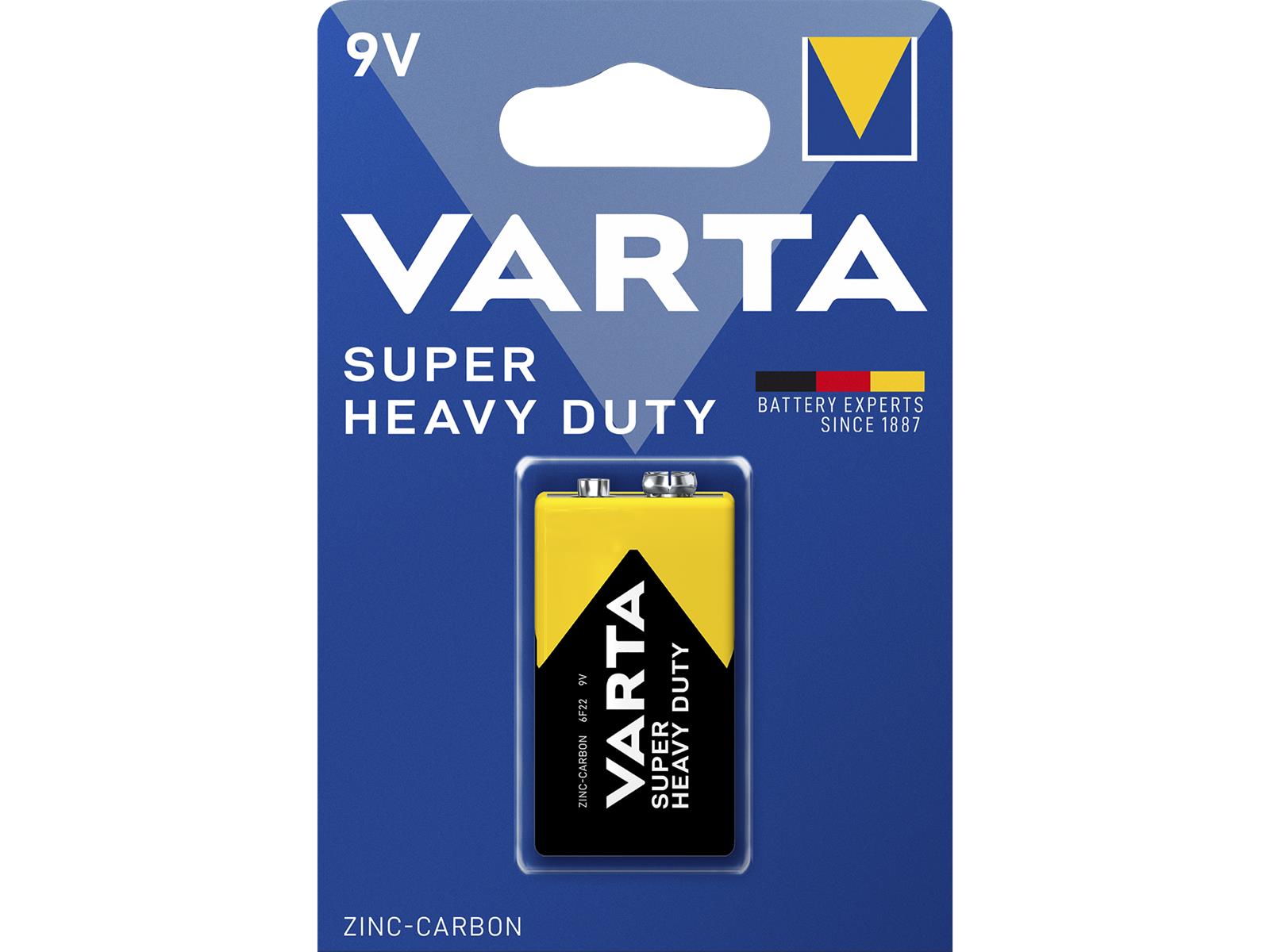9 Volt Block VARTA ''Superlife'' Zink-Chlorid, 9V, 1er-Blister