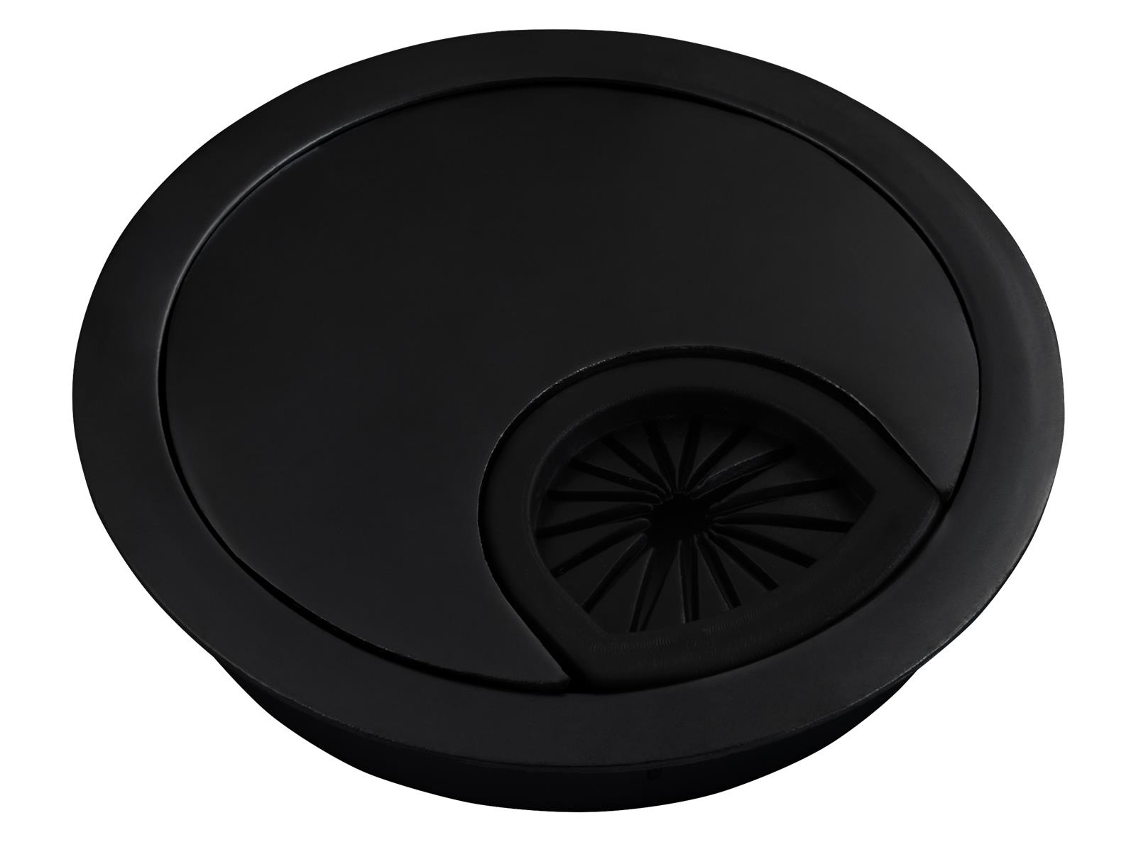 Kabeldurchführung McPower ''WB-02'' aus Metall, schwarz, Ø70mm