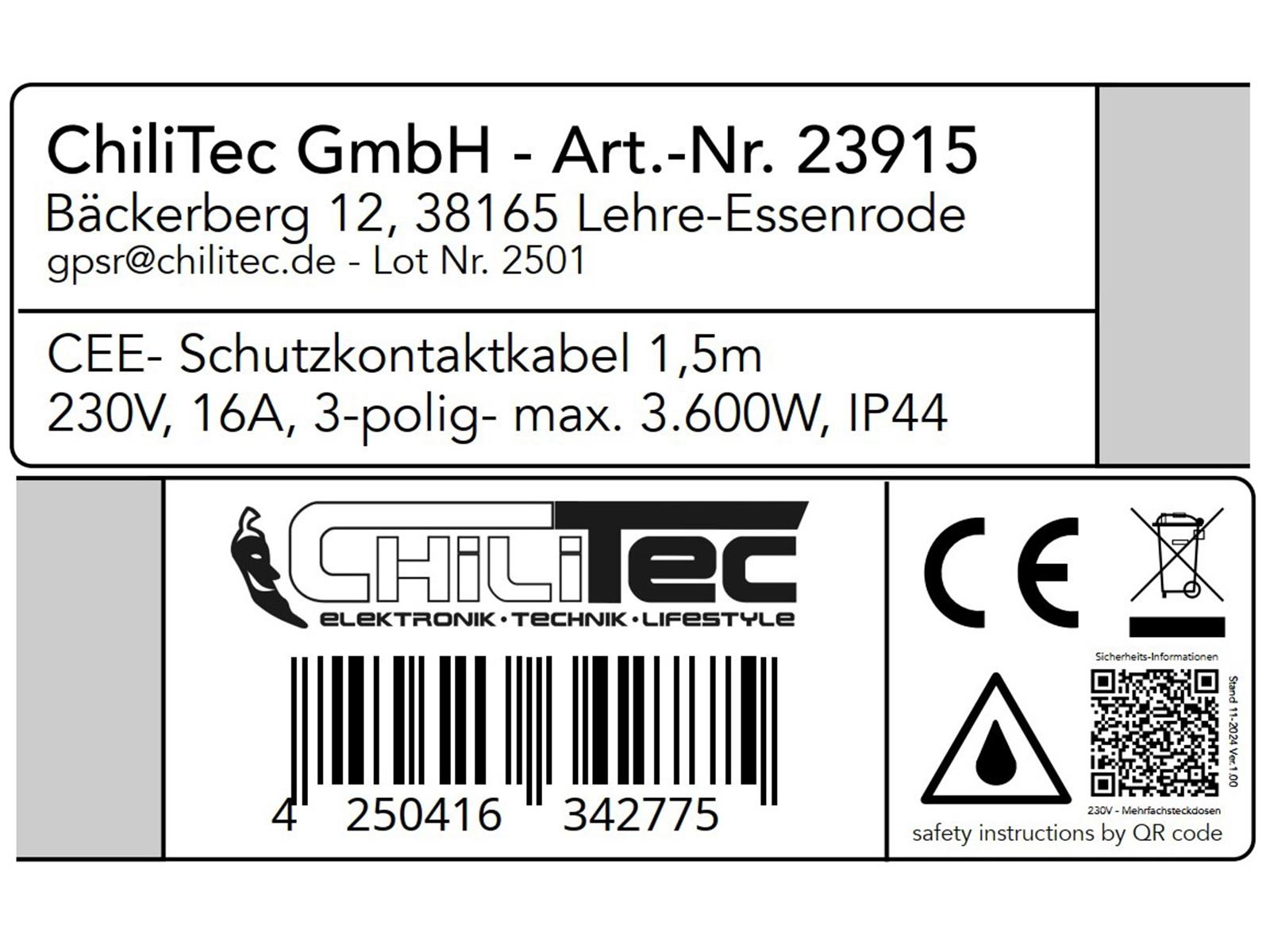 CEE Adapter auf Schutzkontakt-Stecker