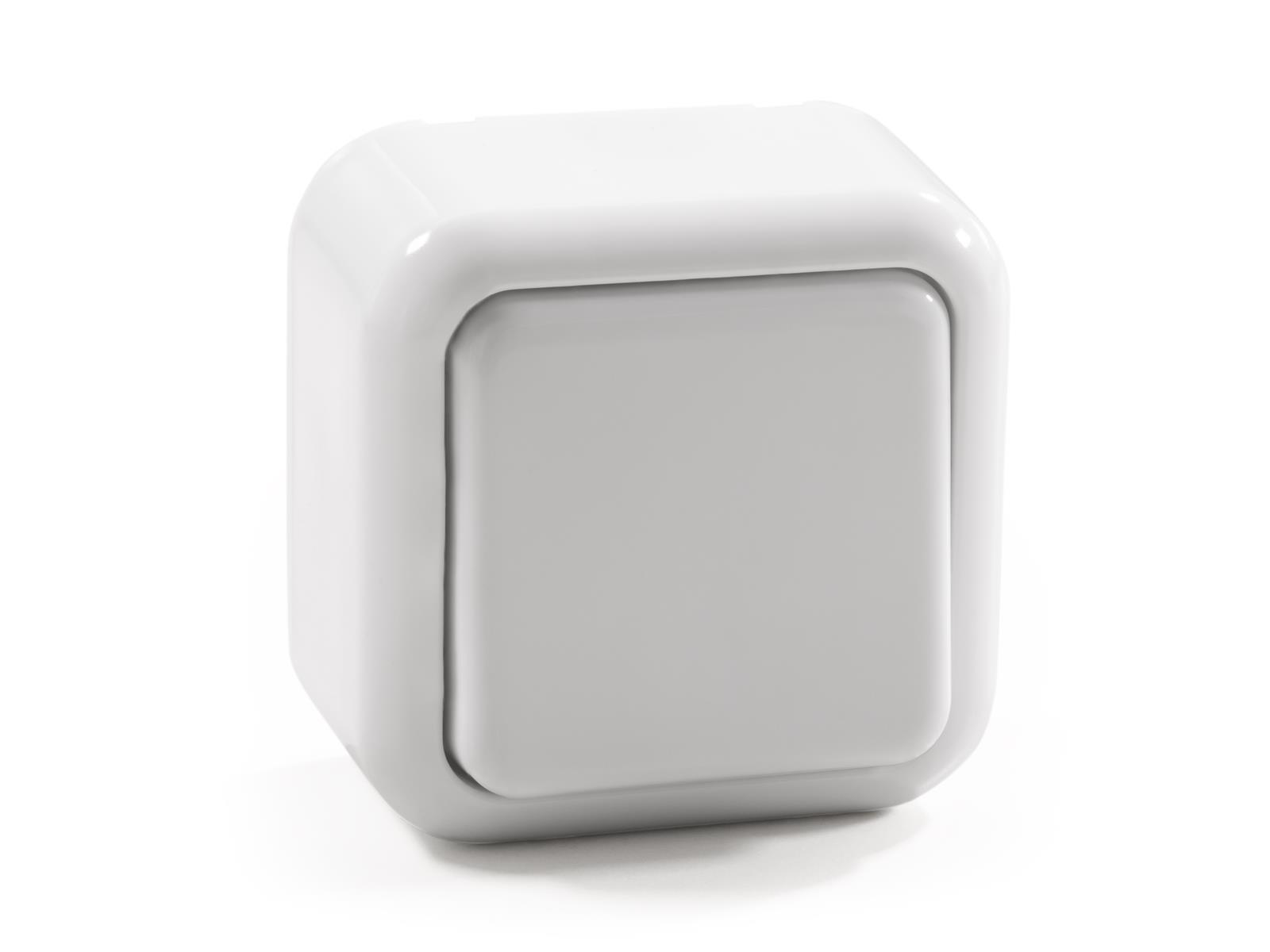 Kreuzschalter McPower ''Finery'', 250V/10A, AP, weiß