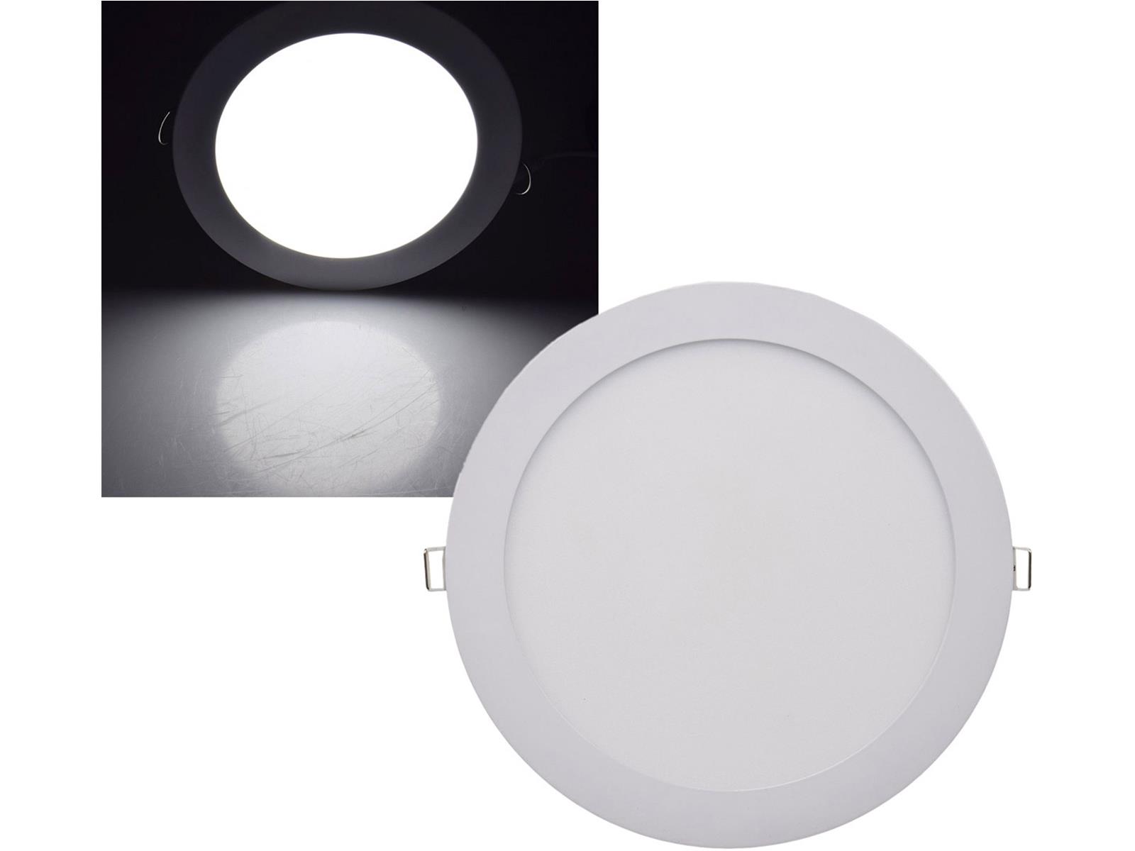 LED Licht-Panel "QCP-22R", Ø 22,5cm230V, 18W, 1620 Lumen,4200K /neutralweiß
