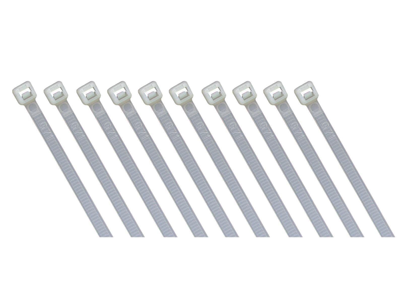 Kabelbinder McPower, transparent, 100x2,5mm, 100er-Pack, UV beständig