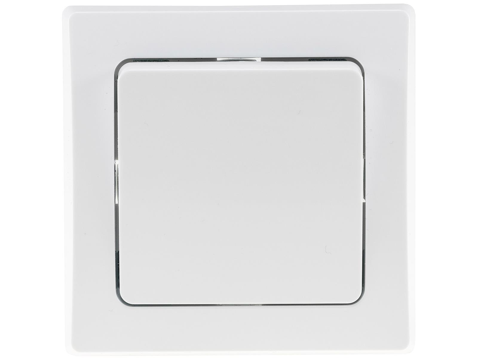 DELPHI Kreuzschalter 250V 10A, inkl. Rahmen, UP, weiß