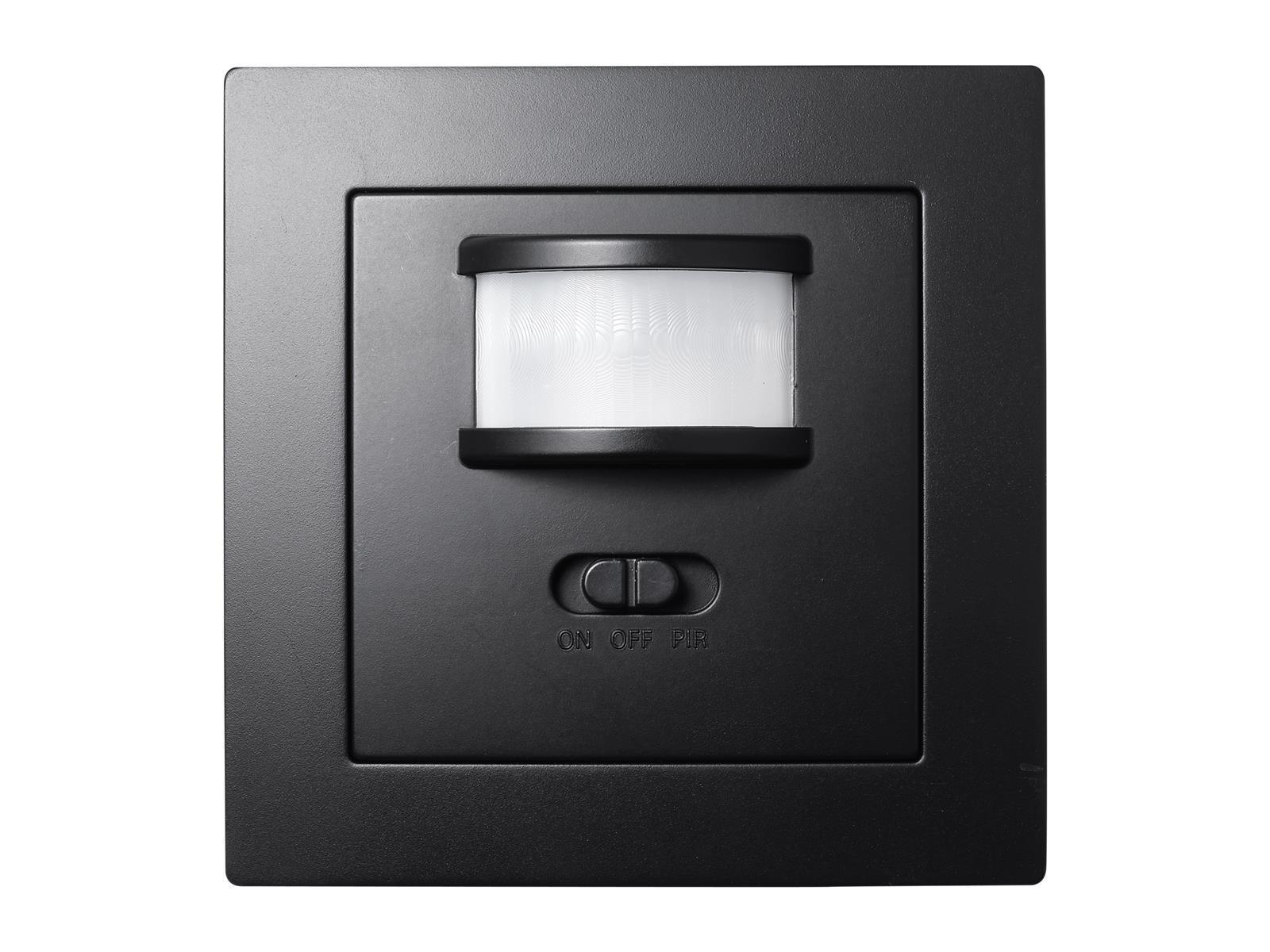 Unterputz IR Bewegungsmelder McPower ''Flair'' 160°, 750W ,LED geeignet, matt schwarz