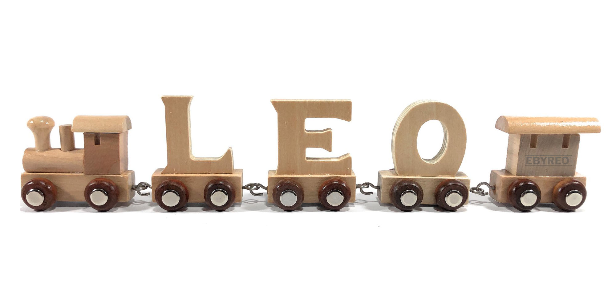 EbyReo® Buchstabenzug  Lok + Leo + Endwaggon