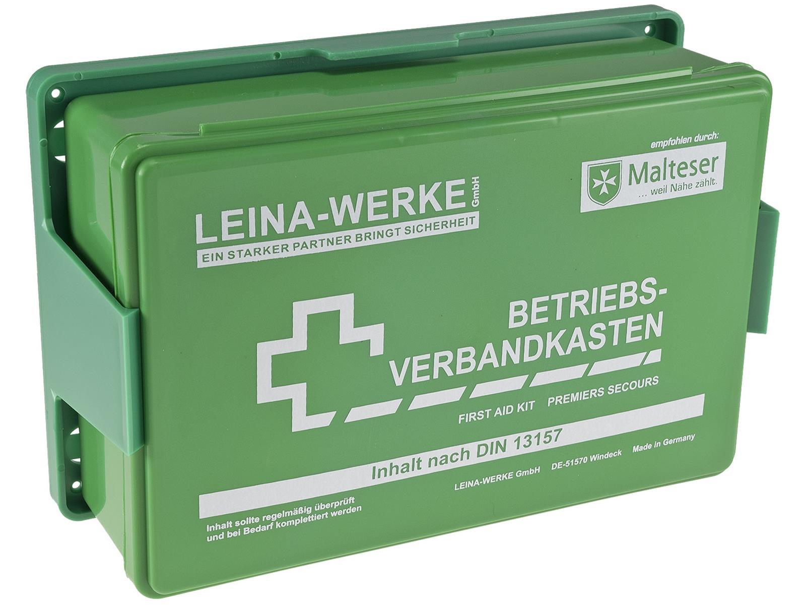 Betriebs-Verbandkasten nach DIN 13157 für Betriebe + Baustellen, Wandhalterung