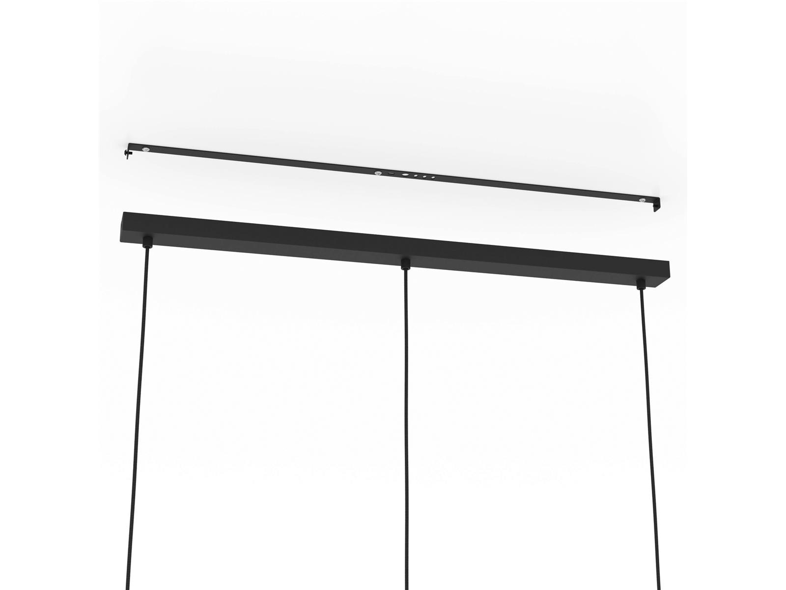 Hängeleuchte EGLO ''Romazzina'', 3-flammig, E27, Stahl, schwarz, 110x20x90cm