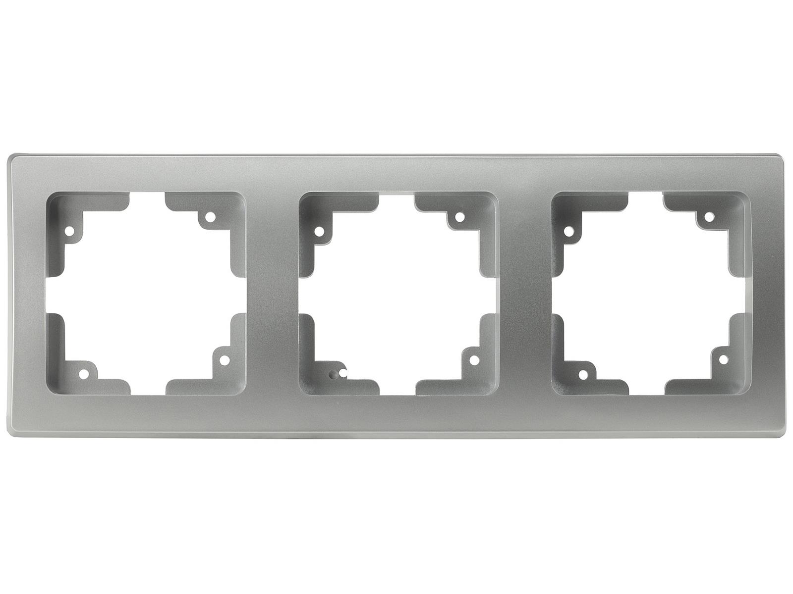 DELPHI 3-fach Rahmen, silber