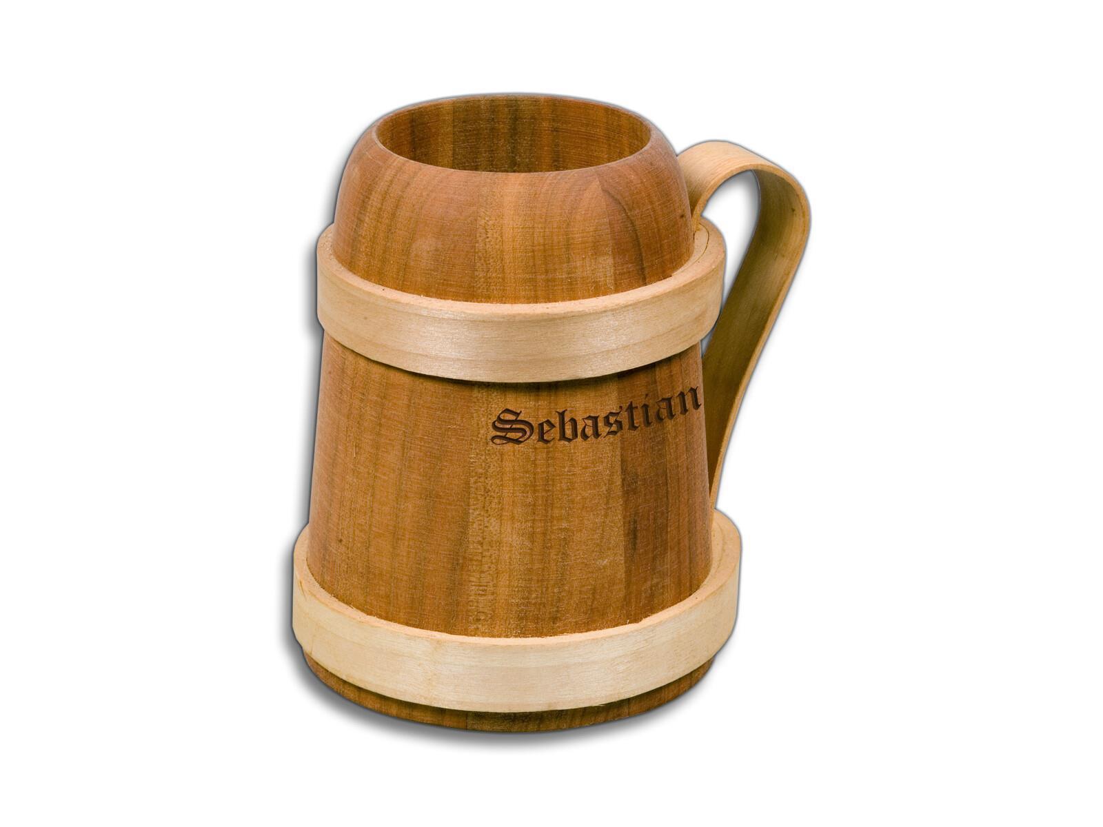 Bierkrug Römer aus Holz 13 cm