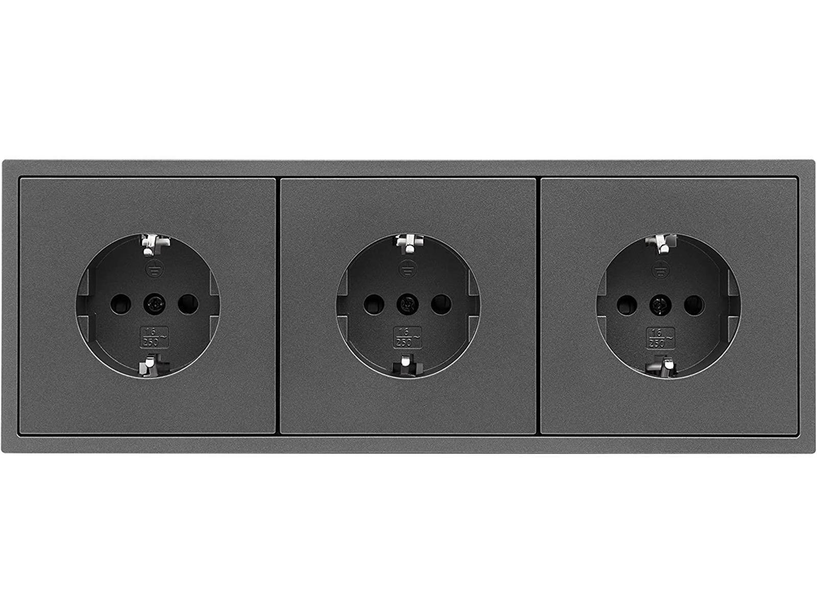 Steckdosen Set McPower Shallow ''Beginner 3S-Profi'' 4-teilig, Klemmanschluss