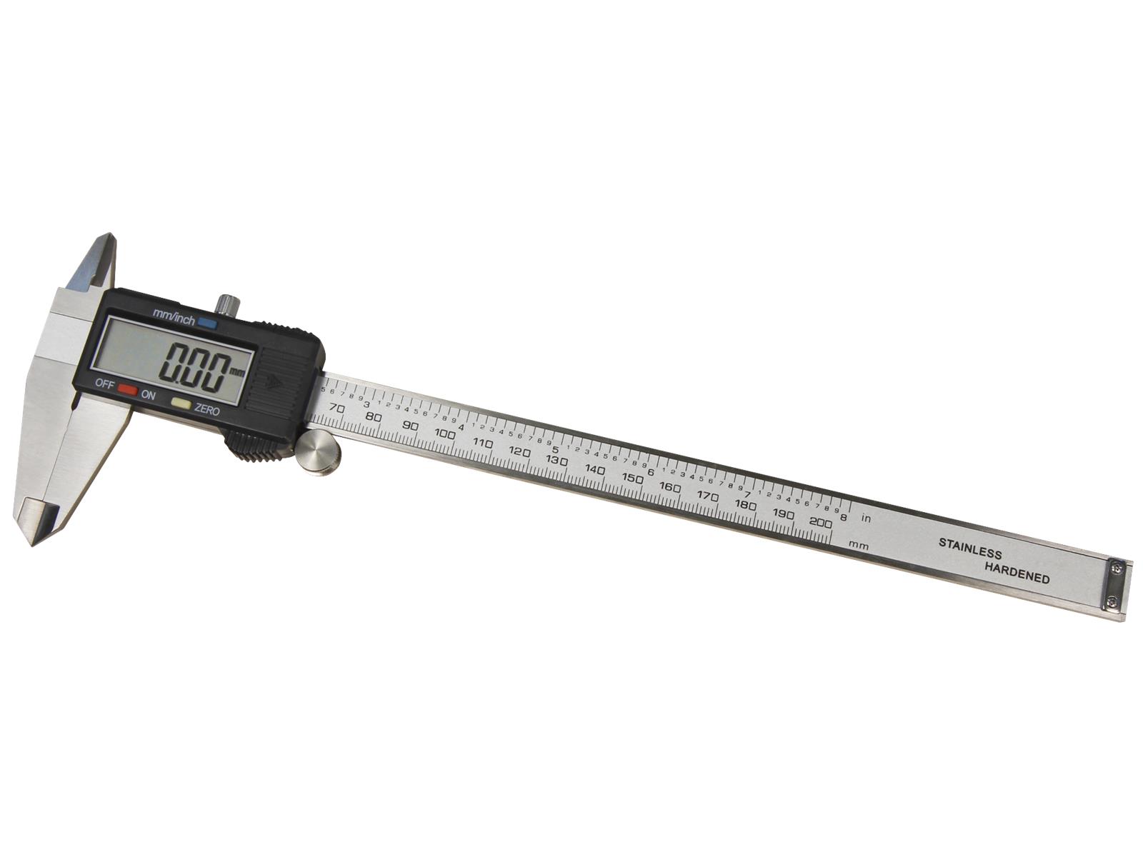 digitale Schieblehre McPower ''MS-200'' 200mm, LC-Display, mm und inch