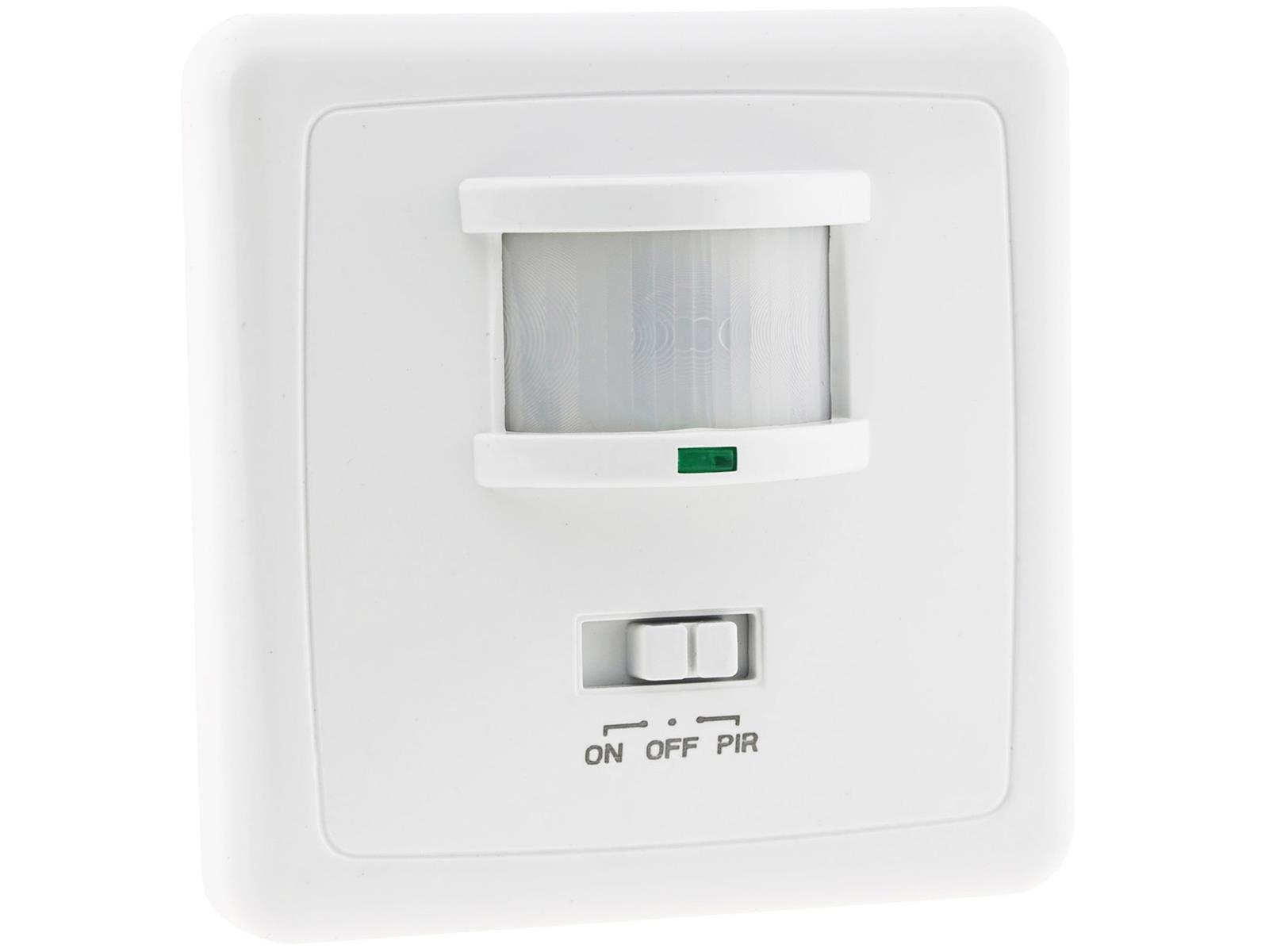 Unterputz PIR-Bewegungsmelder 160°LED geeignet, 3-Draht Technik, weiß