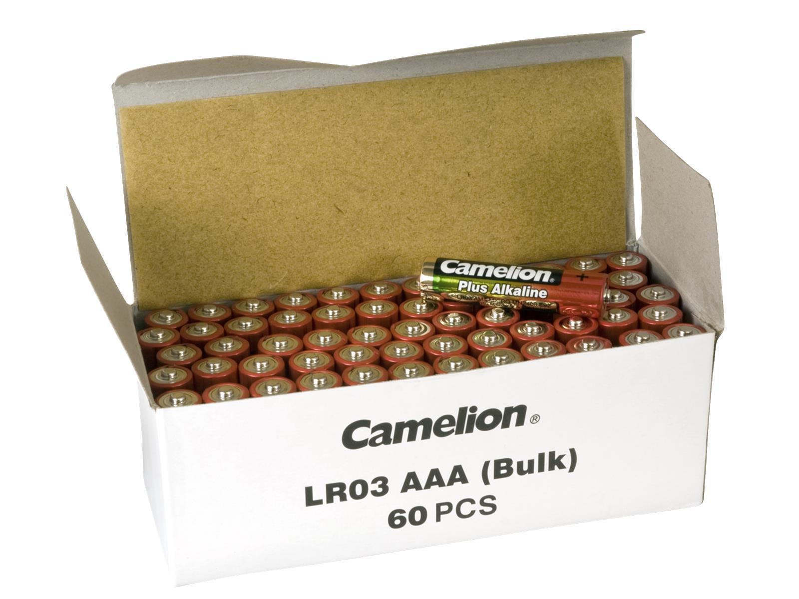 Micro-Batterie CAMELION Alkaline 1,5 V, Typ AAA, 60er-Pack