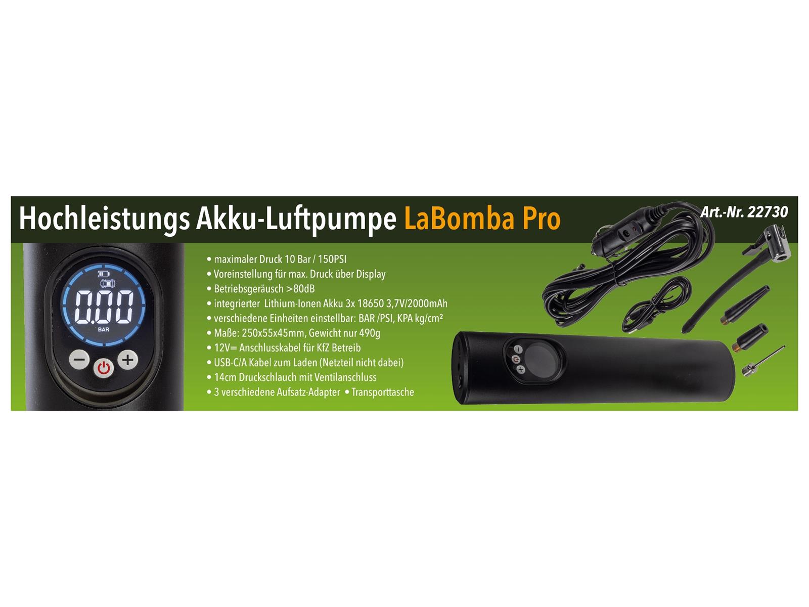 Hochleistungs Luftpumpe "LaBomba Pro"