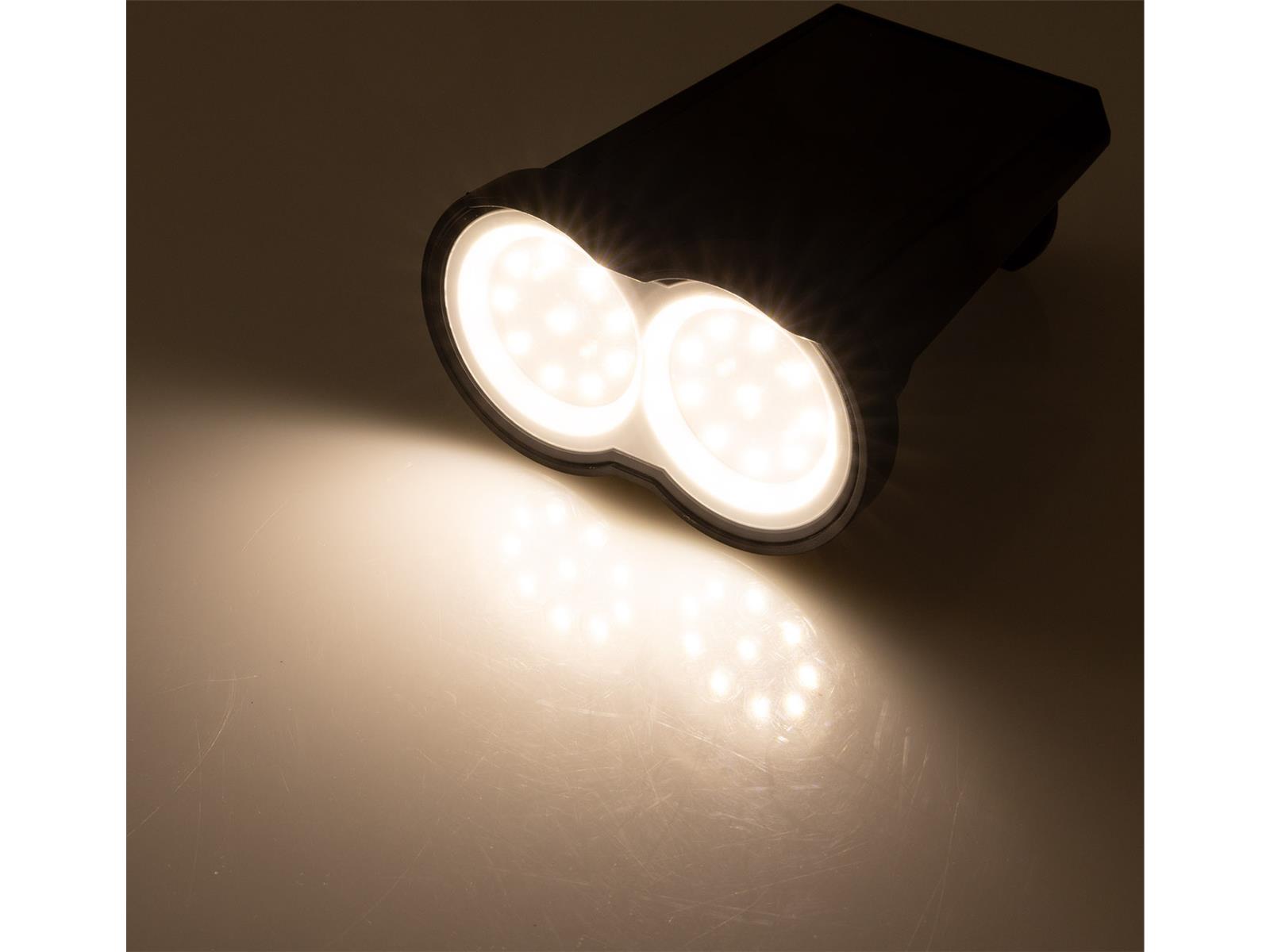 Gartenstrahler Solar mit Erdspieß, 80lm Dämmerungssensor, IP65