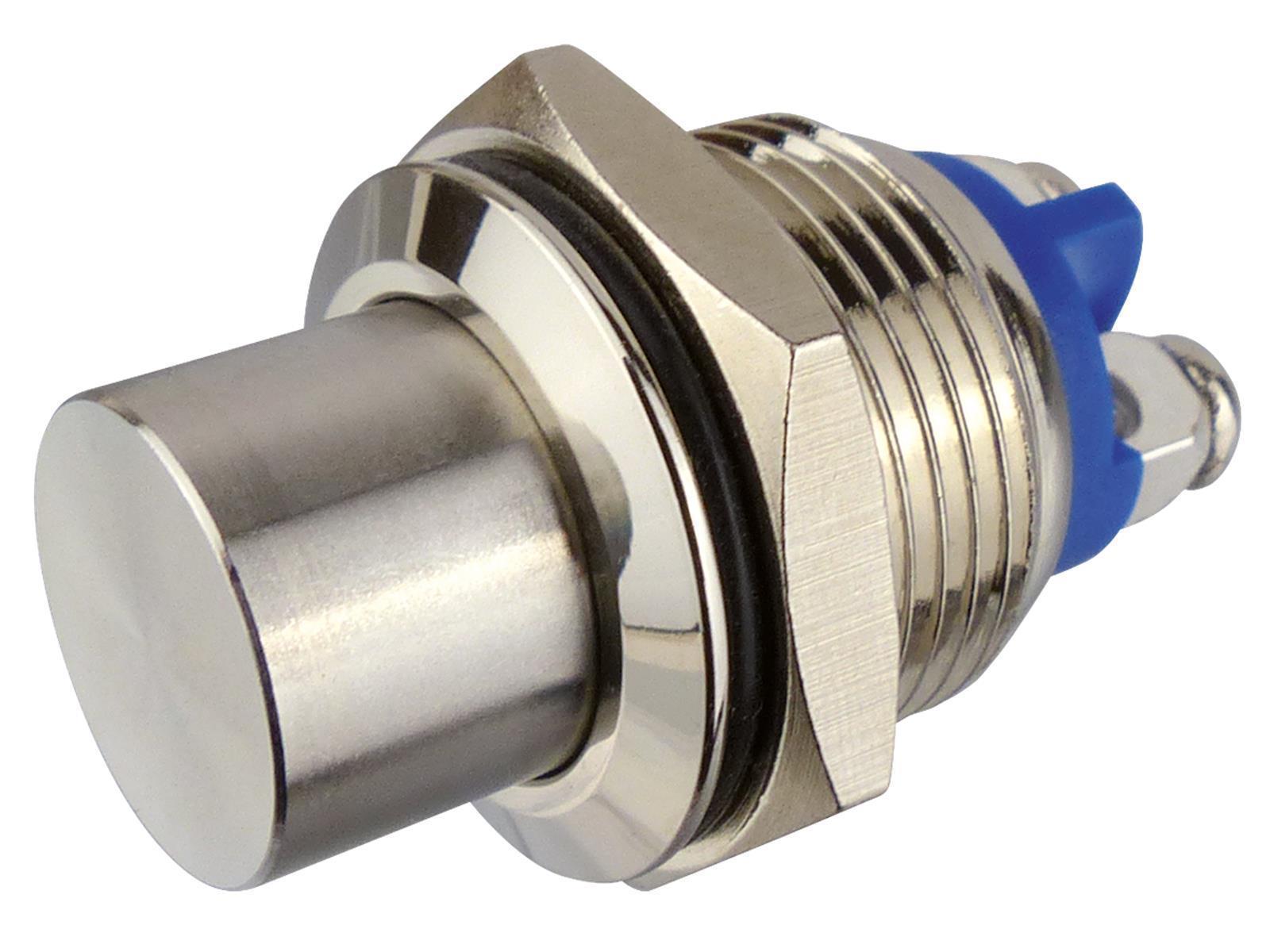 Vollmetalltaster mit hohen Tasterkopf, 16mm-Ø, 250V, 3A, Schraubanschluss