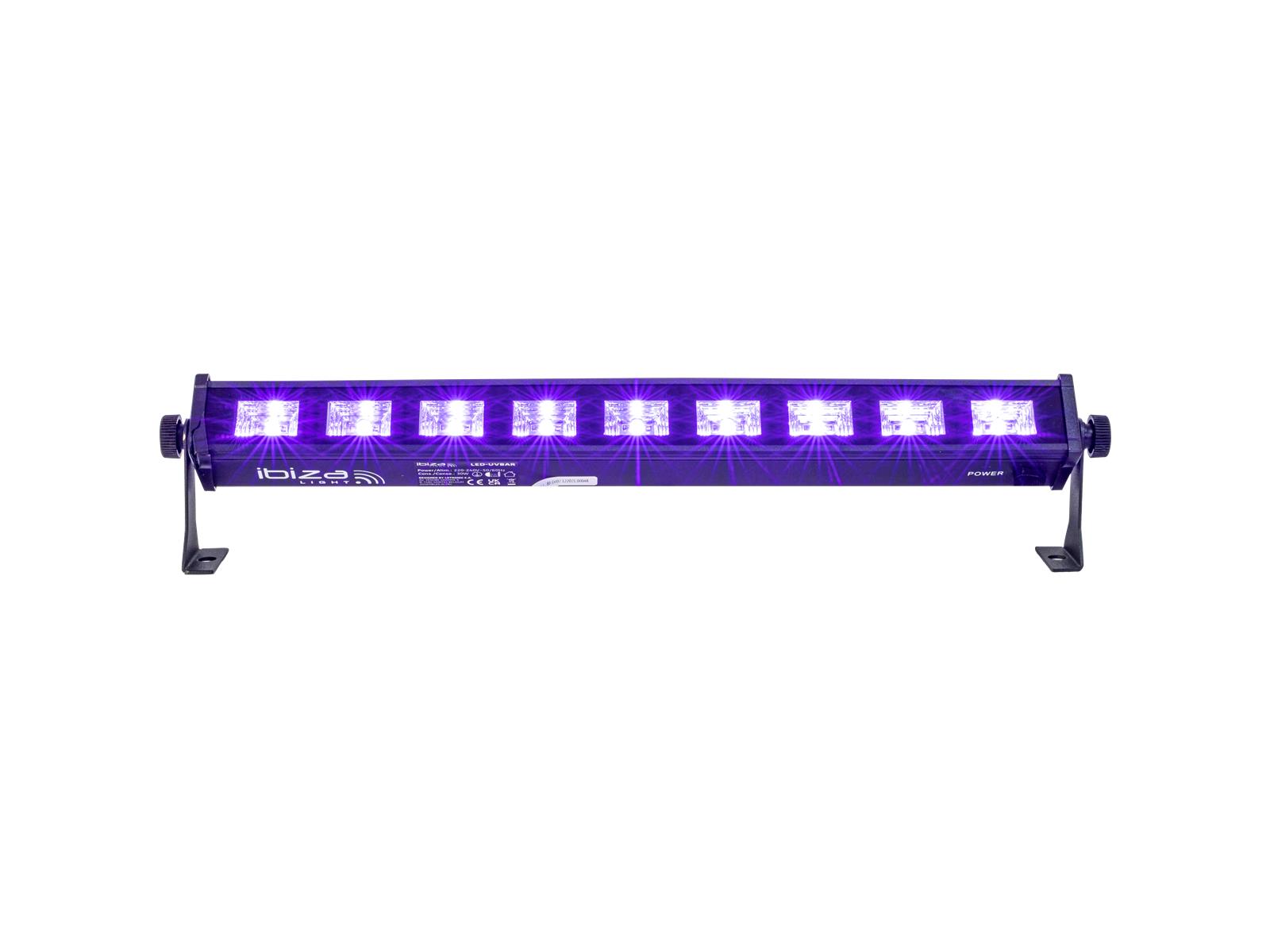 LED-Schwarzlicht-Leiste IBIZA ''LED-UVBAR18'', 18x3W LEDs