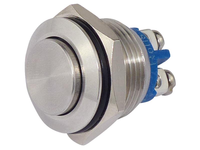 Vollmetalltaster, 16mm-Ø, 250V, 3A, Schraubösen, IP67