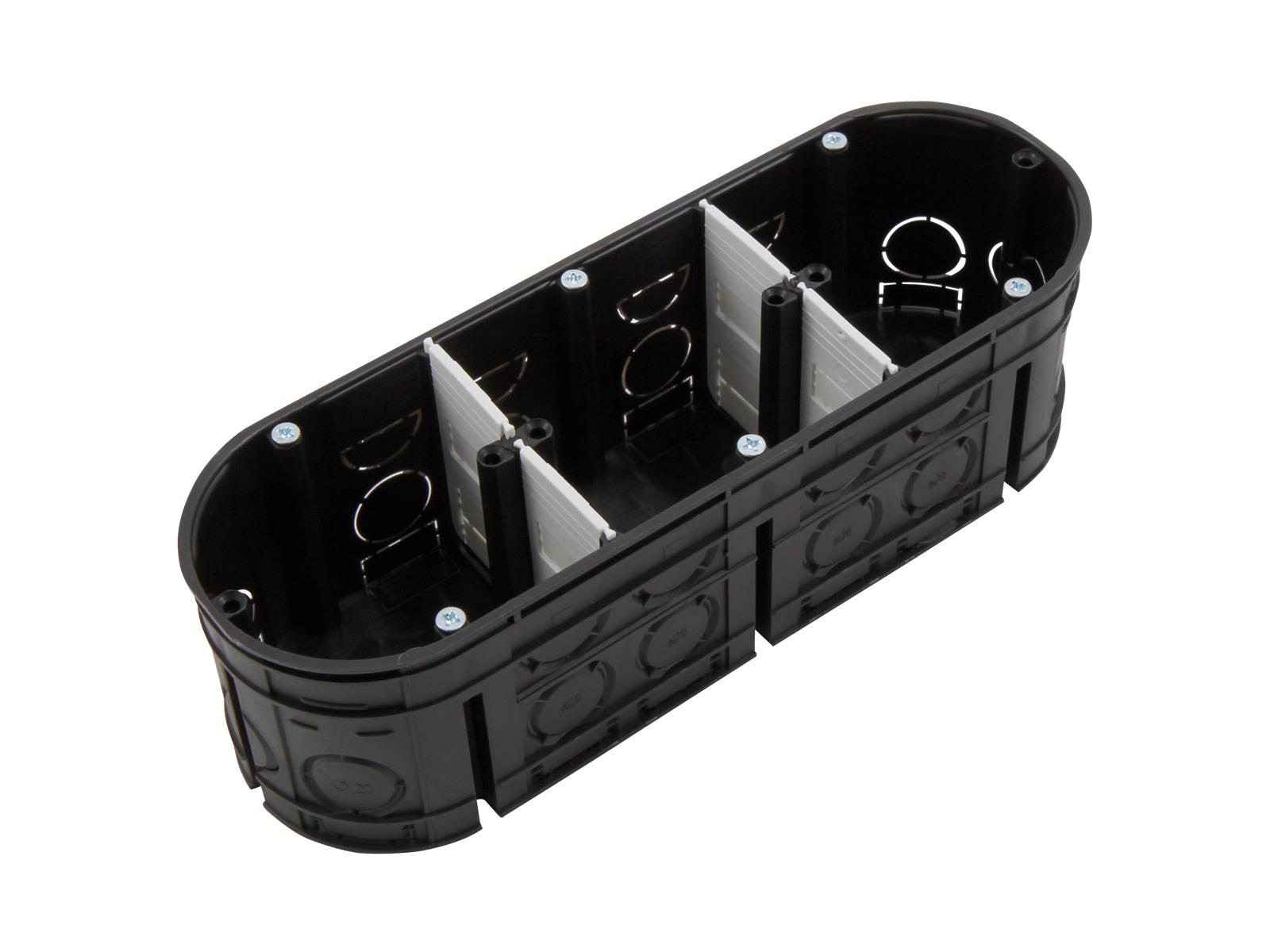 Unterputz Gerätedose Massiv, 3 Fach, 3x Ø 60mm, Einbautiefe 63mm