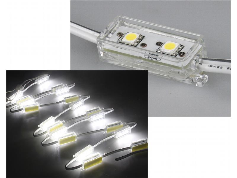 LED Modul 2 x Power SMD LEDs weiss IP65 wasserdicht, Länge ca, 35mm
