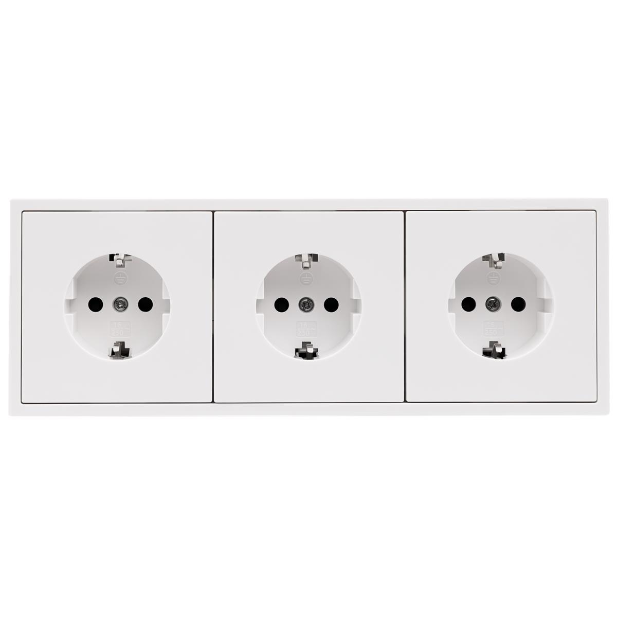 Steckdosen Set McPower Shallow ''Beginner 3S-Profi'' 4-teilig, Klemmanschluss